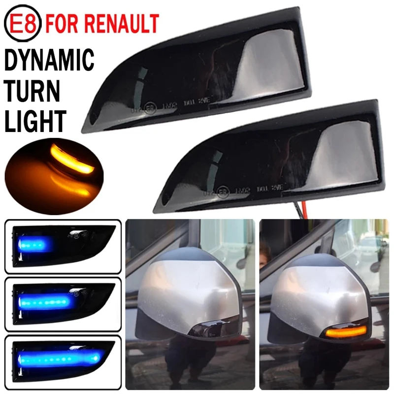 Car Fluence Latitude indicatore di direzione dinamico LED Blinker Side Mirror Light per Renault Megane MK3 Laguna III X91