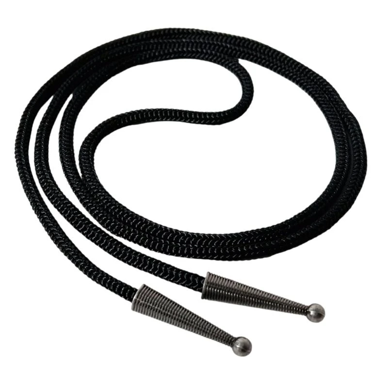 

Adjustable Nylon Bolo Tie Cord With Metal Engraved Pendant For Handmade Necktie Crafting Decorative Accessories