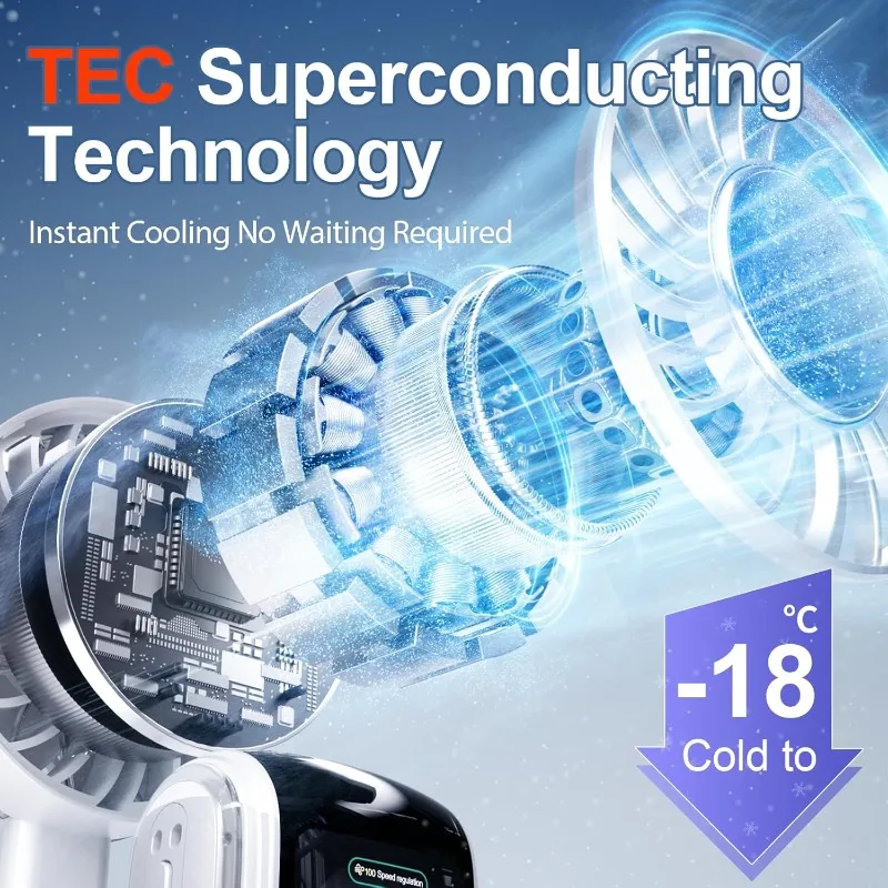 Portable Ice Cooling Fan High-Speed Digital Display Rechargeable Aromatherapy Cold Cooling Electric Fans for Office School