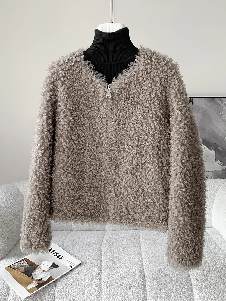 Nuovo cappotto di pelliccia di tosatura delle pecore per donna in autunno e inverno, stile alla moda e profumato, temperamento giovanile e caldo