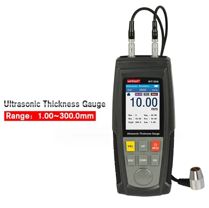 Ultrasonic Thickness Gauge Meter Digital Width Measuring Instruments 1.00-300.0mm High Precision Thick