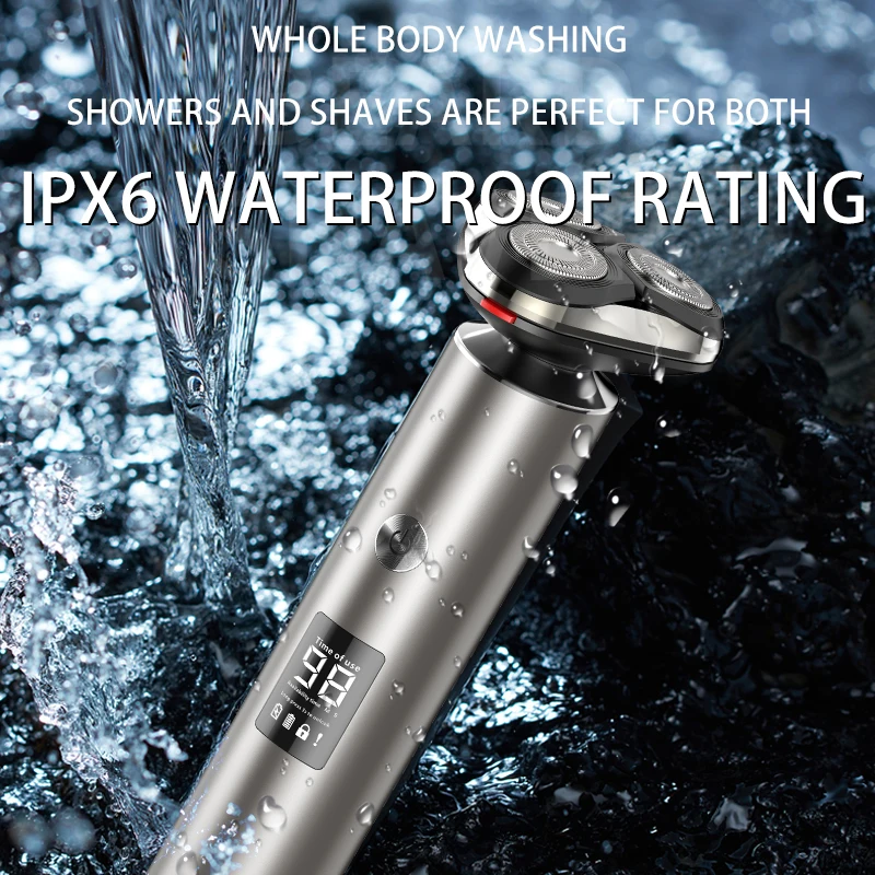 ماكينة حلاقة كهربائية جديدة للرجال ماكينة حلاقة كهربائية قوية لللحية ماكينة حلاقة نظيفة محمولة قابلة لإعادة الشحن مقاومة للماء ماكينة حلاقة للشعر #2