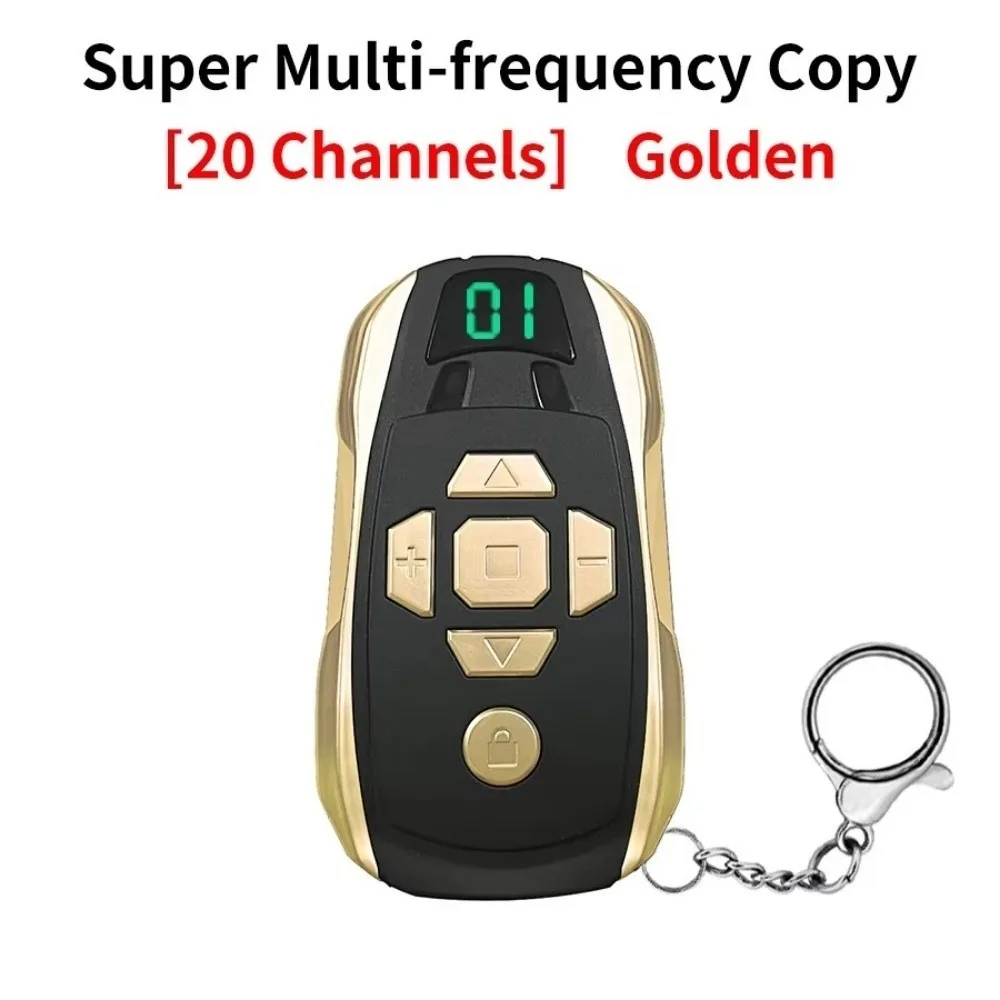 

20-канальный пульт дистанционного управления для гаражных ворот, многочастотный перезаряжаемый контроллер ворот, клон RF-управления, Дубликатор ключей ворот