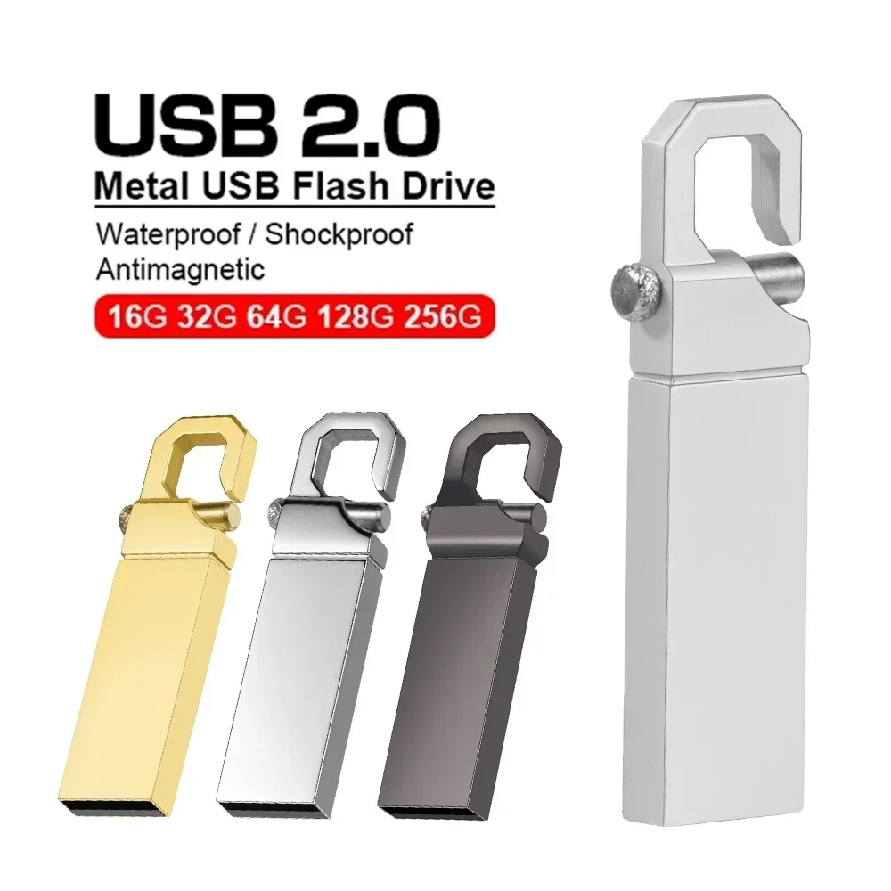 JASTER High Speed USB Flash Drives 128GB Creative gift Memory Stick 64GB Mini Metal Pen Drive 32GB Silver USB Stick 16GB 8GB