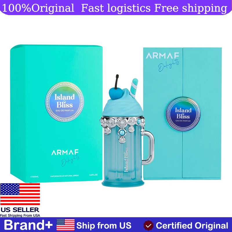 

Armaf Delights Island Bliss 100ML EDP Spray Cologne Persistence Arabian Women Perfume Pheromone Long-lasting Fragrance Portable