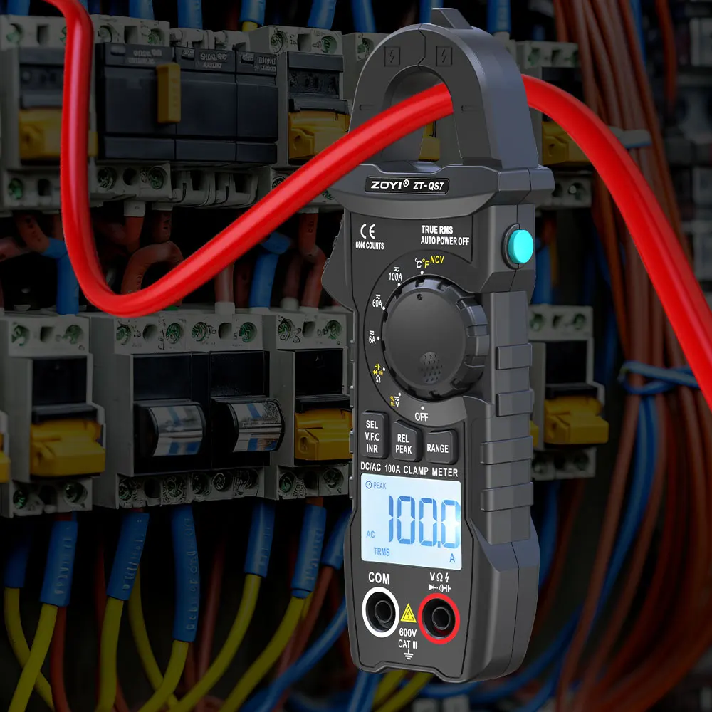 ZOYI DC/AC 1mA ZT-QS7 Hochpräzises Zangenmessgerät True RMS Digitalmultimeter mit Stromleckerkennung von Haushaltsgeräten