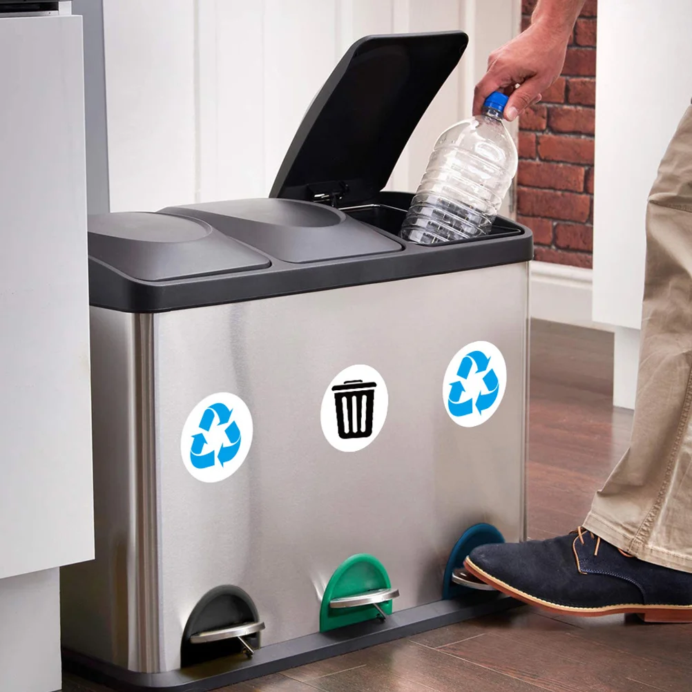 

Classification Stickers Recycle for Bin Recycling Waste Decals Trash Big Mouth Can