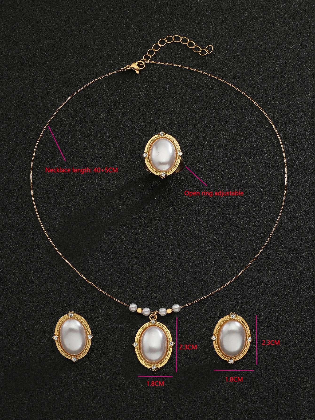 2026 hot sale, emerald pearl pendant necklace Bridal Jewelry not fade  Jewelry Sets For Wome Earrings/Pendant/Necklace/Rings view 6
