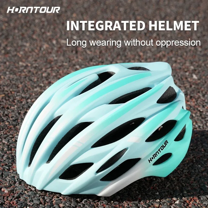

Horntour's New Bicycle Helmet Ultra Light Breathable Women's Outdoor Road MTB Bicycle Safety Helmet With Warning Tail Light