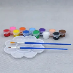 Con tavolozza 12 colori Set di colori acrilici vibranti fatti in casa 12 colori artigianali colori gesso fai da te pigmento acrilico per bambini