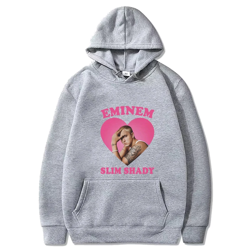 Sudadera con capucha negra con estampado de Eminem Love para hombre y mujer, sudadera informal de gran tamaño, jerséis de manga larga de lana Unisex, gran oferta