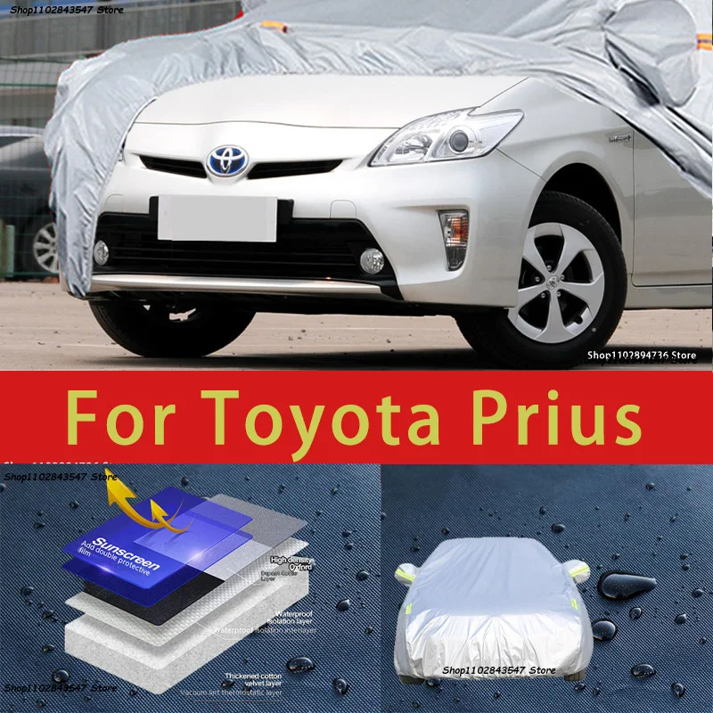 For  Toyota Prius Outdoor Protection Full Car Covers Snow Cover Sunshade Waterproof Dustproof Exterior Car accessories