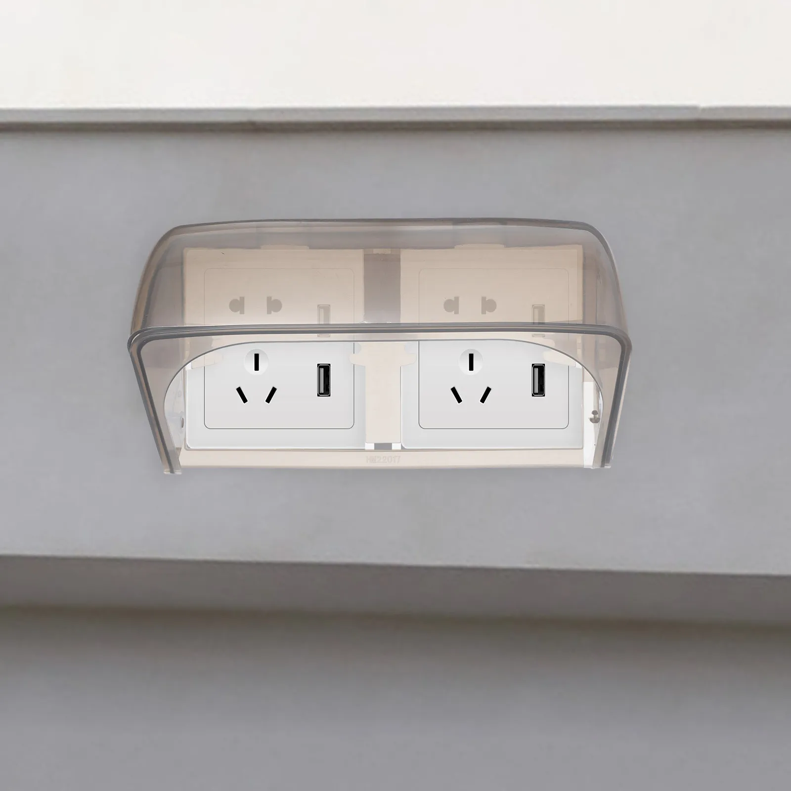2Pcs Outdoor Waterproof Wall Socket Box Cover Flip Outlet Protector for Ev Charging Port Carport Garden Charging Station