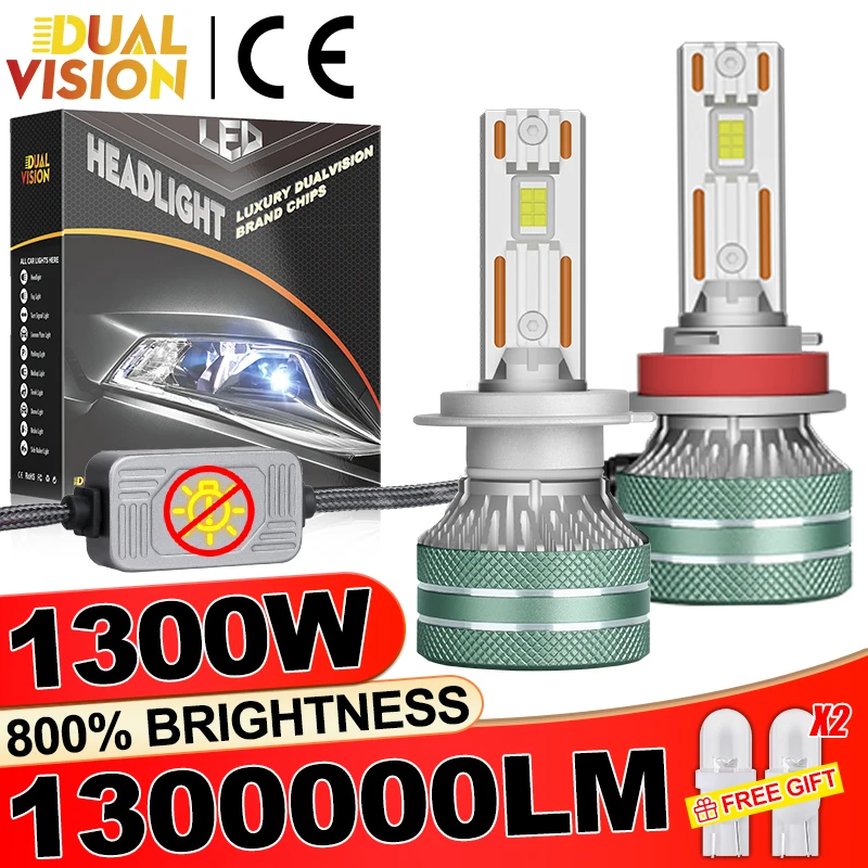 

Светодиодные фары 1300W H7 H11 CANBUS 5570 CSP Светлый автомобильный светильник H3 H1 HB3 9005 9006 H9 9012 HIR2