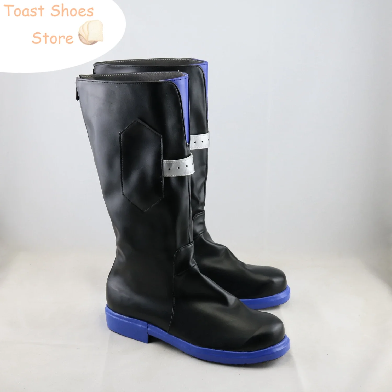 Chaussures de Cosplay Gris Raven Punishing Lee Entropy, Bottes d'Halloween en Cuir PU, Accessoires de Costume d'Anime