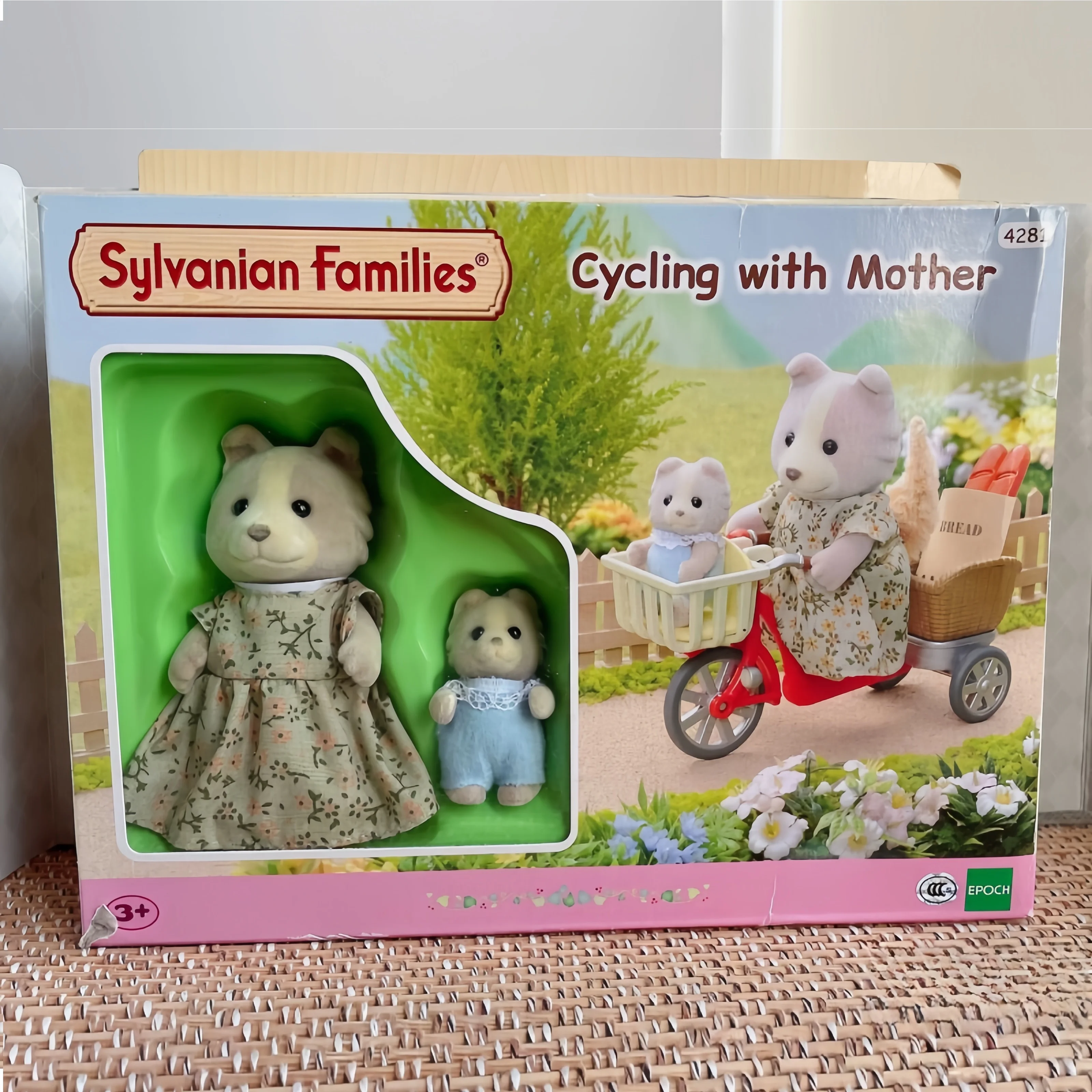 Sylvanian Families Anime Figures Doll Toy Mother Son Bicycle Girl Playing House Toy Car Of Children Gifts Toys