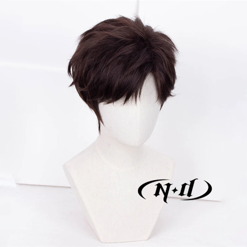 ND تأثيري الباروكات الضوء والليل إيفان تأثيري شعر مستعار أسود لعيد الميلاد زي موضوع حفلة كوميك كون كوزر الاصطناعية