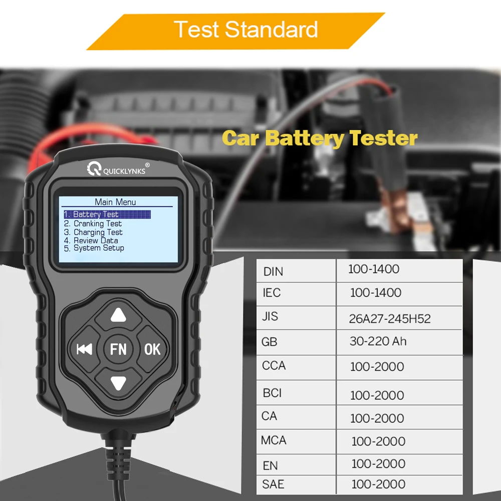 QUICKLYNKS BA2001 Vehicle Battery Tester