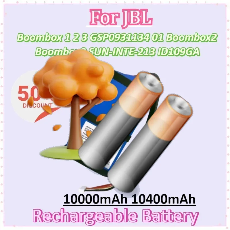 

10000mAh 10400mAh for JBL Boombox 1 2 3 GSP0931134 01 Boombox2 Boombox3 SUN-INTE-213 ID109GA Batteries