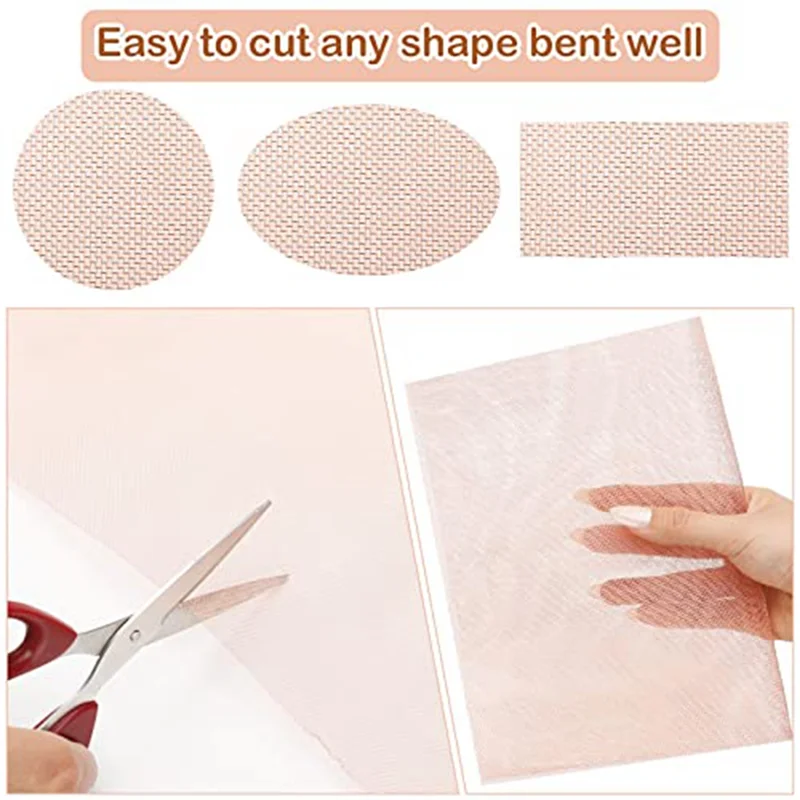 

ABAG Wire Mesh 12Inch X 120Inch 40 Mesh Pure Copper Screen Woven Wire Mesh Screen Metal Screen Mesh Fine Mesh