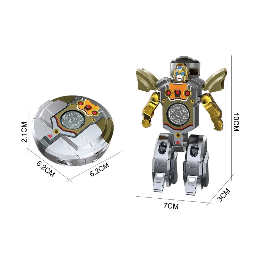 2-in-1 Deformazione Robot Punta delle dita Giroscopio Giocattolo di decompressione Antistress Fidget Spinner Piccoli ornamenti Giocattoli antistress per bambini