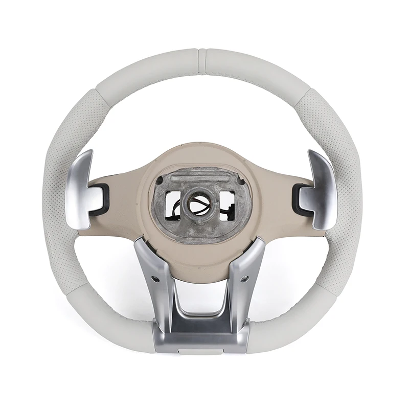 Nachrüstbares Upgrade: Weißes Sportlenkrad aus Vollleder für E-Klasse W204 W205 W167 W213 W222 W207 W212 CLA W176 W213 – Detail 5