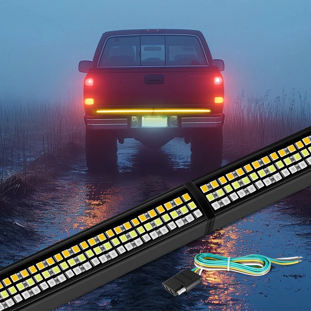 

60" LED Truck Tailgate Light Strip Bar Sequential Turn Signal Brake Reverse Running Triple Row 864-LEDs For Dodge Ram 1500 2500