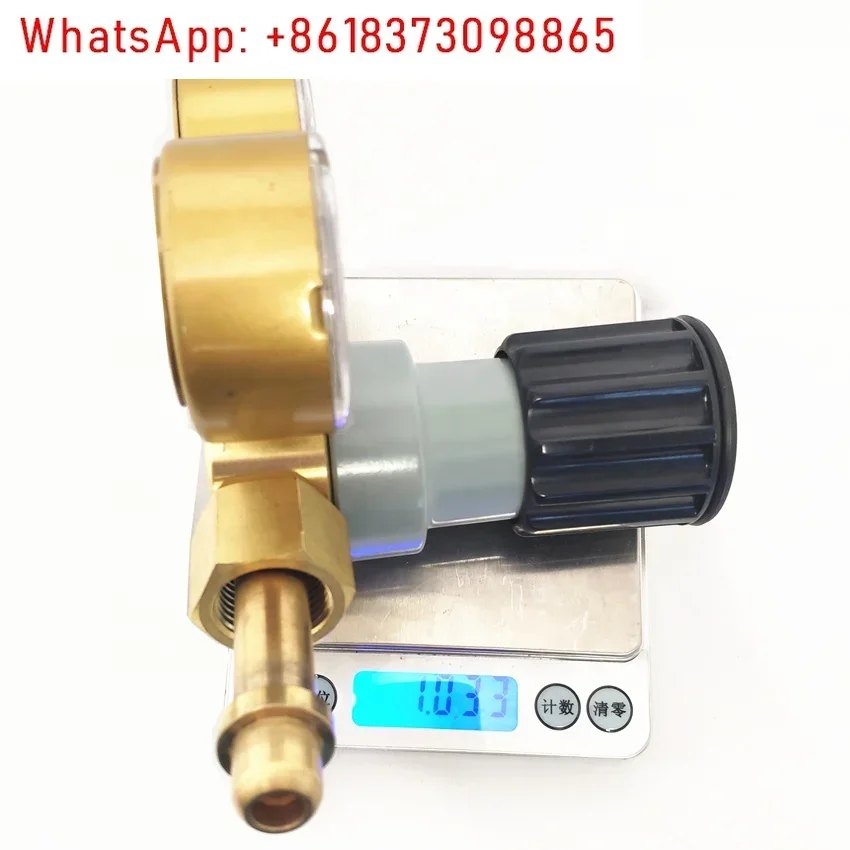 Nitrogen Helium Argon Air Cylinder Pressure Gauge Rod Kpa Psi Single Stage Spring Adjustable Brass Valve Cover Gas Regulator