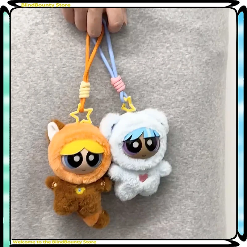 

New Product: Powerpuff Girls Plush Pendant Collection, Peripheral Backpack Pendant, Cute Doll Original Keychains Model Gifts