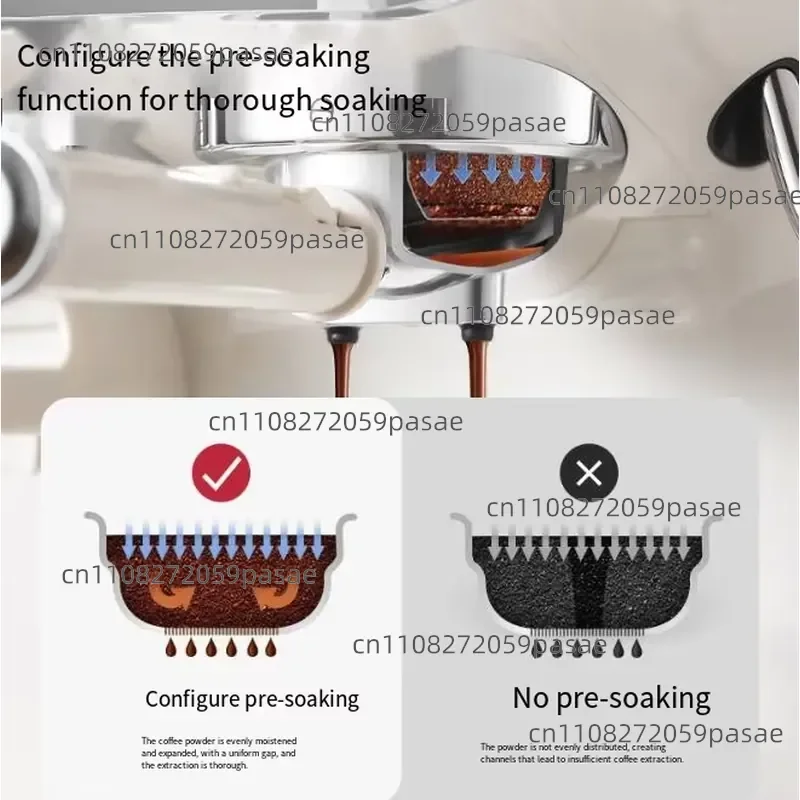 Desktop  pressure-assisted semi-automatic coffee machine