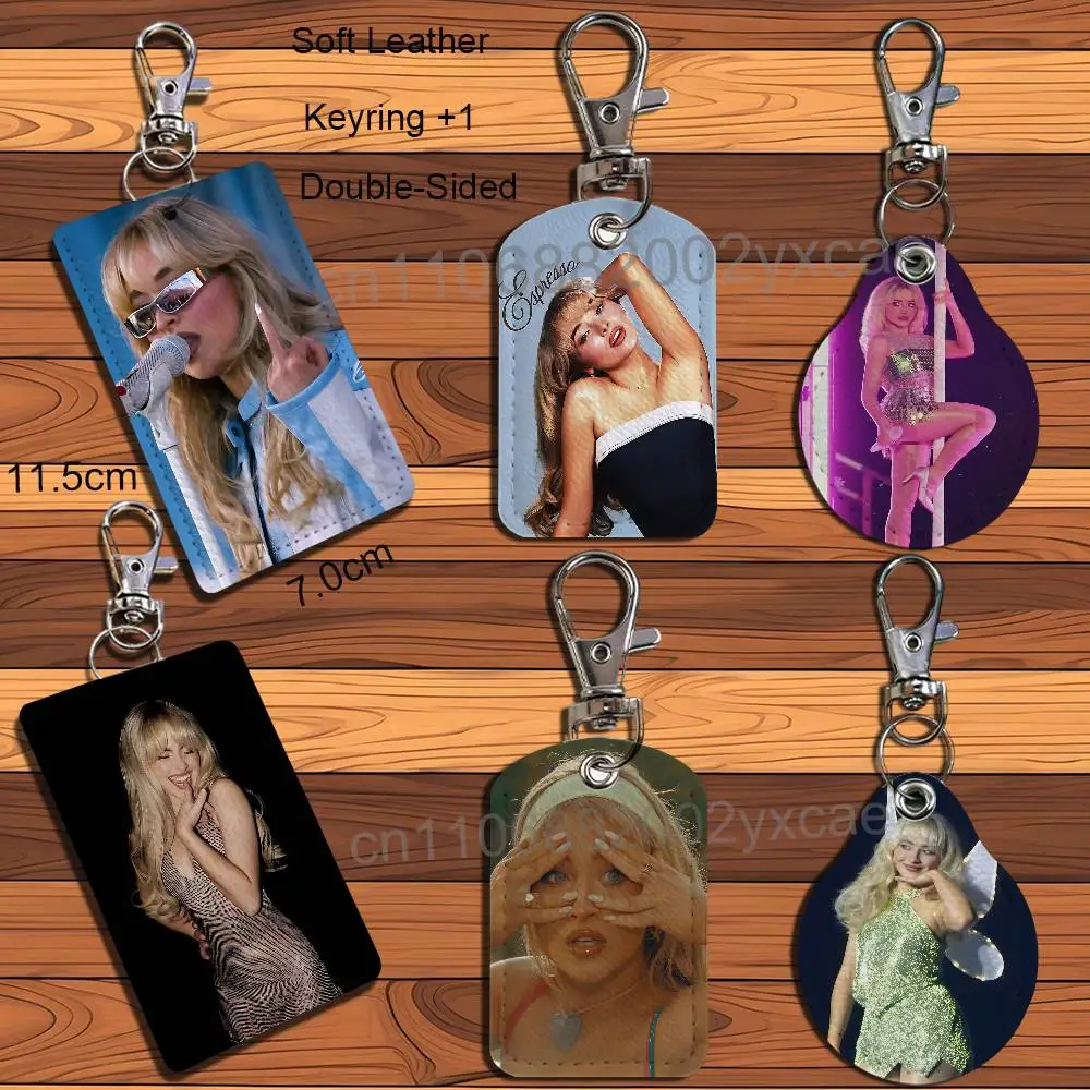 

Singer Espresso Sabrina Carpenter Card Holder With Keychain Executive Protection For Bank Credit Subway Bus Case