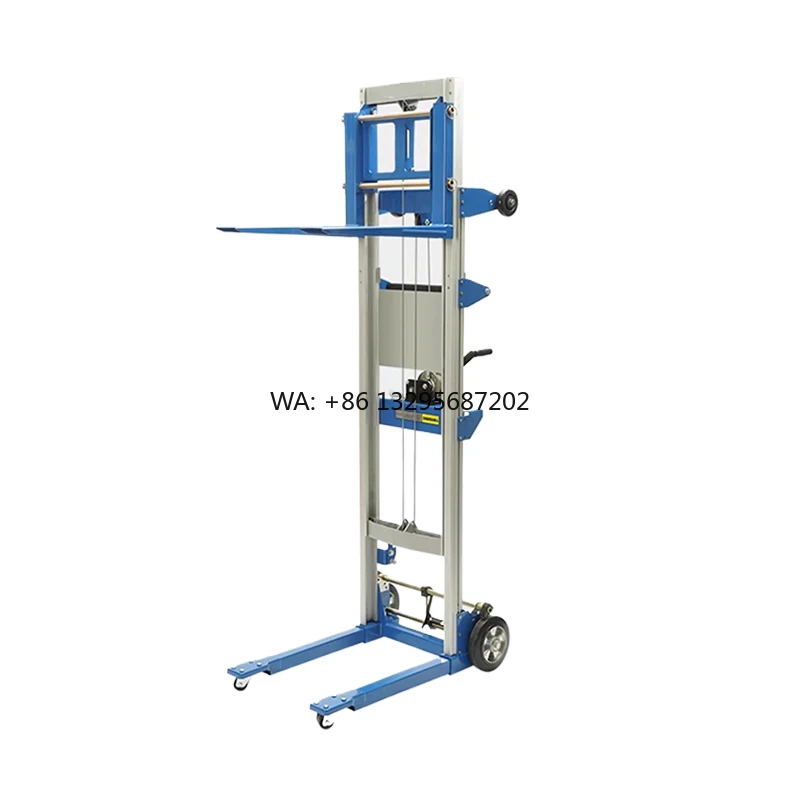 

200Kg Manual Lift Stacker Material Lift Aluminium Hand Winch Hand Stacker