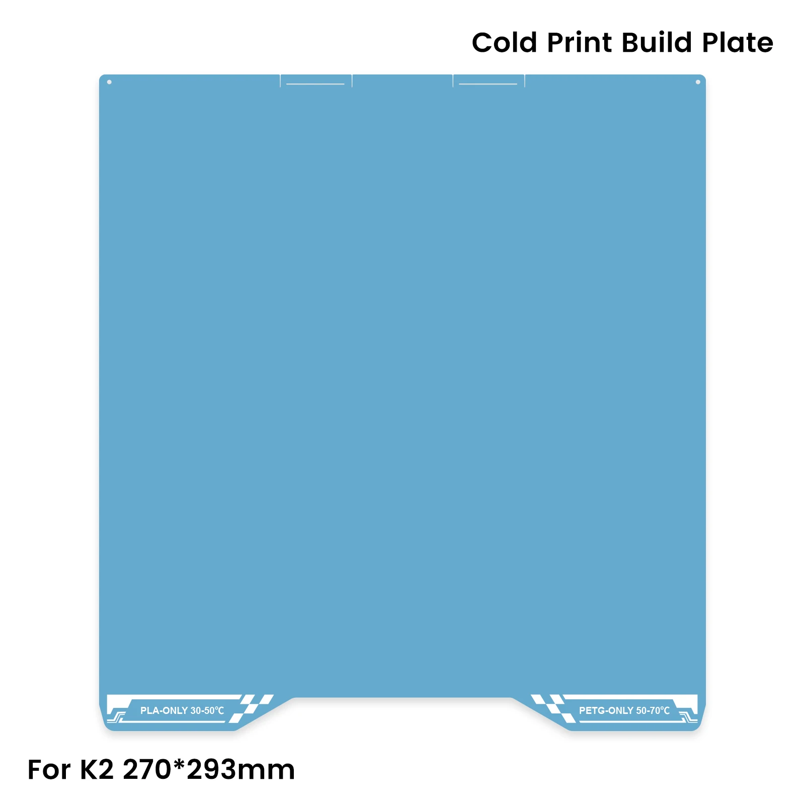 Print Plate 270x293mm Low‑Temp Build PEI PEO+PET Plate Double‑Sided Nano‑Coated Anti‑Warping Bed Sheet For Creality K2/K2 Pro