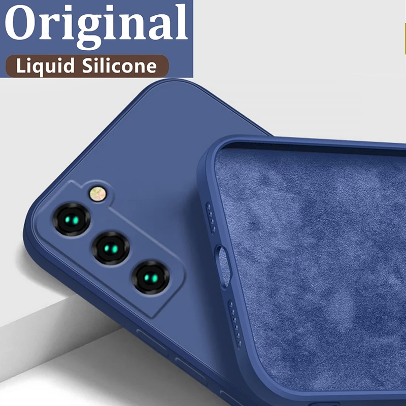 Original Liquid Silicone Case For Samsung Galaxy S8 S9 S10 S20 S21 S22 Plus Note 20 Ultra 10 A51 A50 A71 A70 A12 A20 A40 Cover