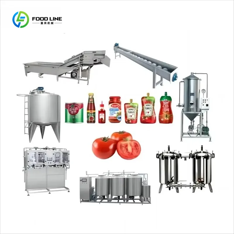 Aseptic Tomato Paste Production Line Ketchup Sauce Processing Plant Automatic Commercial Sale Support Custom