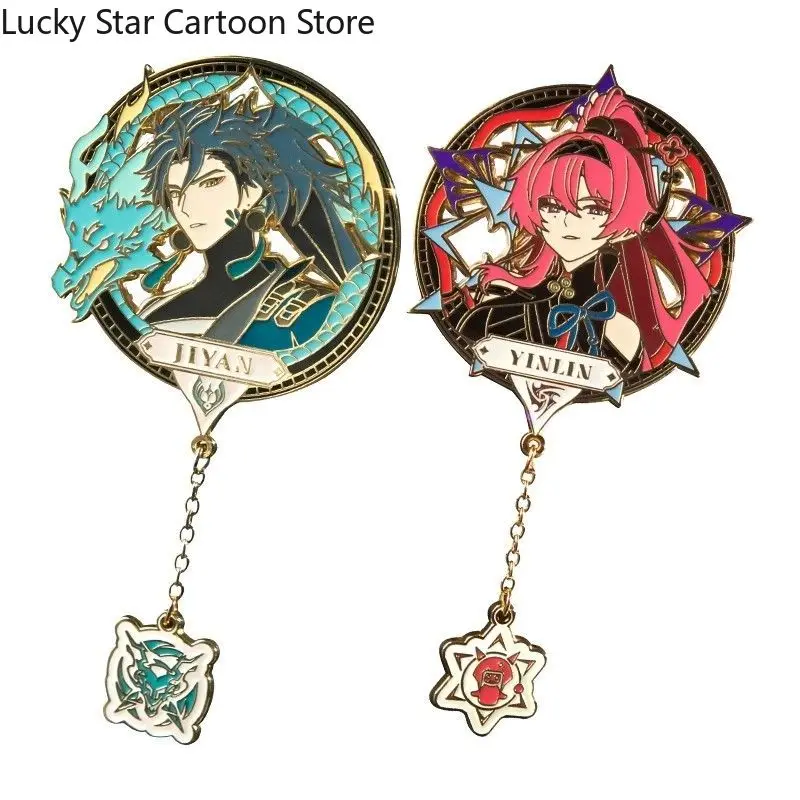 Рождественские волнистые Иньлин Джиян резонанс тематический значок косплей игра аниме брошь рюкзак кулон коллекция подарок на Хэллоуин