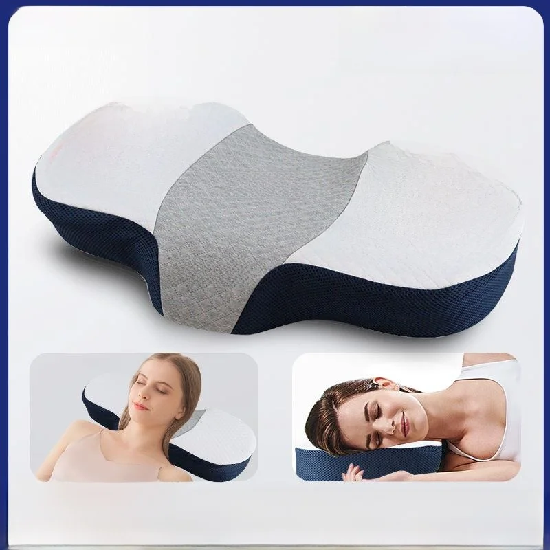 Memory Foam Pillow Sleep Neck Support Home Use Cervical Spine Pillow Slow Rebound Neck Cushion for Adults Soft Hard Dual Use