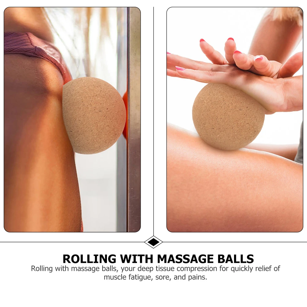 

Cork Yoga Ball 6CM Diameter Soft Massage Balls for Yoga Fitness Myofascial Small Massagers Pain Relief Portable