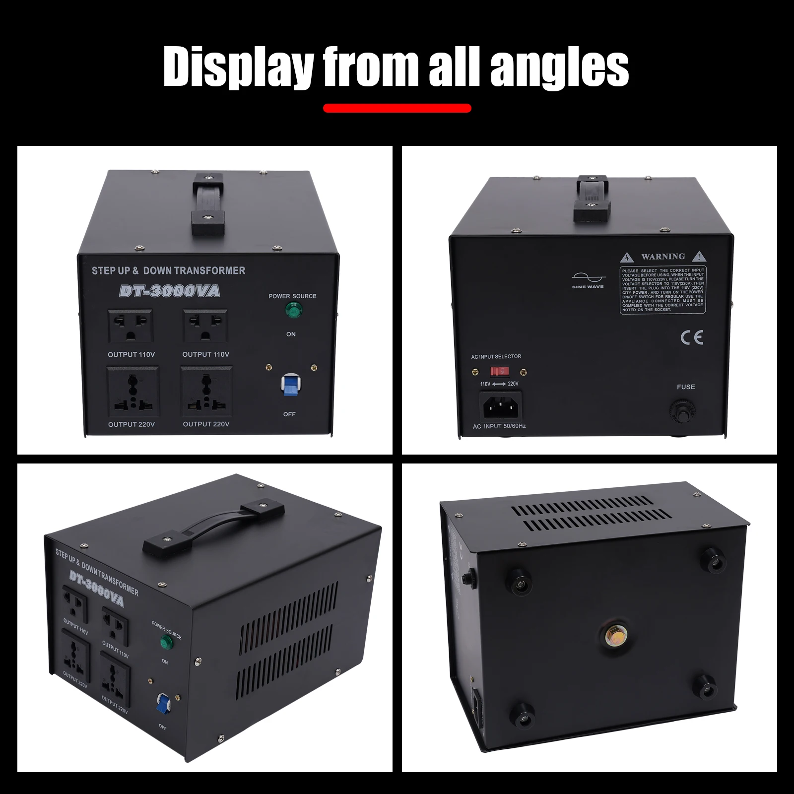 3000W Voltage Regulator Converter Transformator 220V Naar 110V Step Up/Down