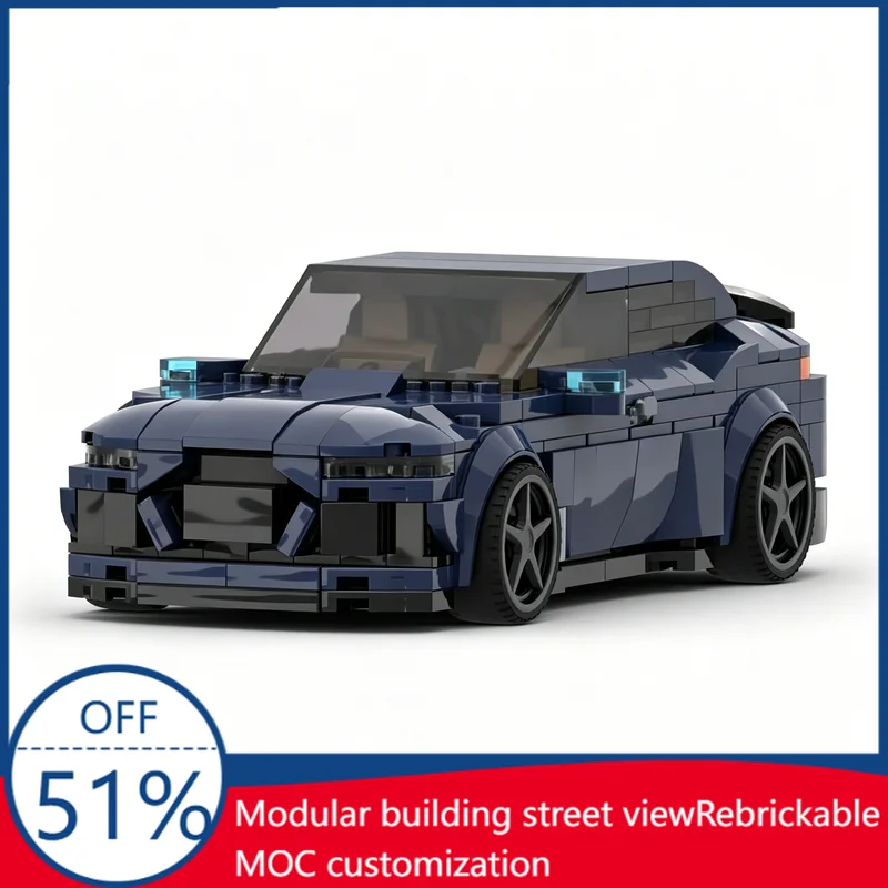 nouveau-352-piEces-audi-rs-7-voiture-de-sport-bleu-fonce-modele-moc-blocs-de-construction-diy-technologie-d'assemblage-Educatif-cadeau-d'anniversaire-de-noel