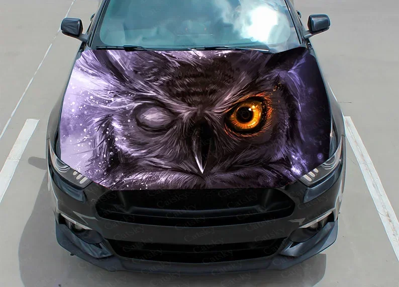 

owl cut animal Car Decal Graphics Vinyl decal Cover Pattern Packaging Decal custom DIY design hood engine Decals Stickers