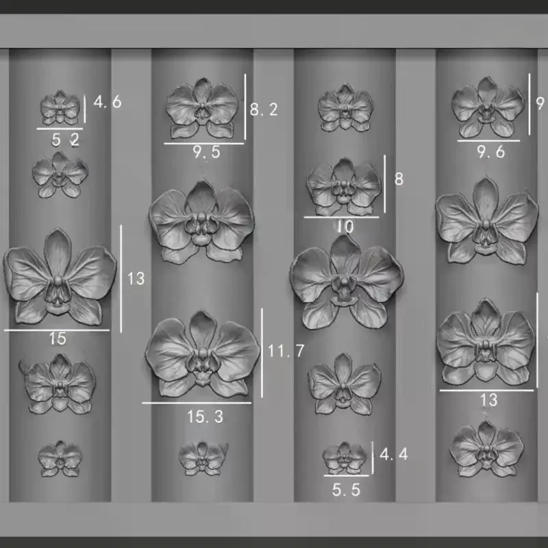 Moule à ongles en Silicone 3D fleur Phalaenopsis, bricolage, fleur d'orchidée papillon douce, modèle de manucure, sculpture, outils de moule pour Nail Art