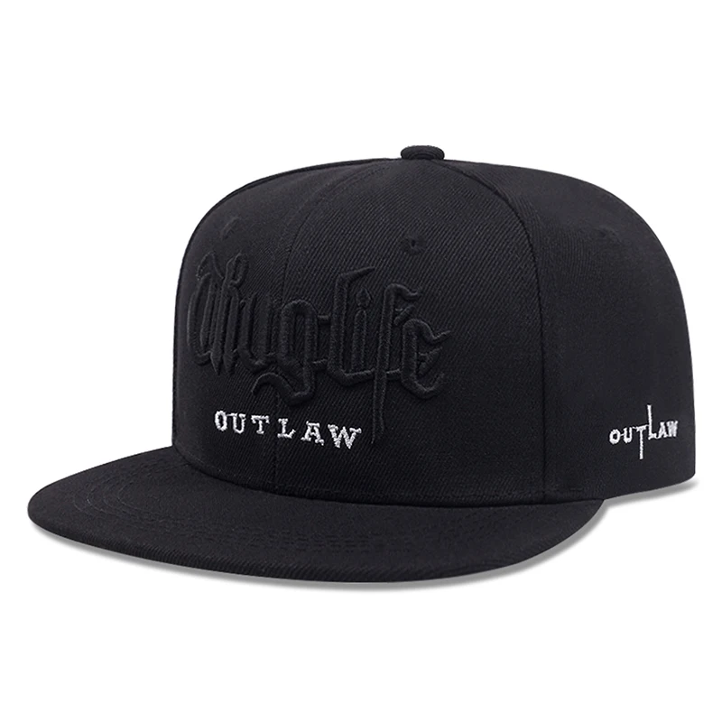 2026 New Flat Edge Hat Riot LIFE Embroidered Baseball Hat Outdoor Daily Commuting Decorative Hat Sunshade Hat Unisex Hip Hop Hat