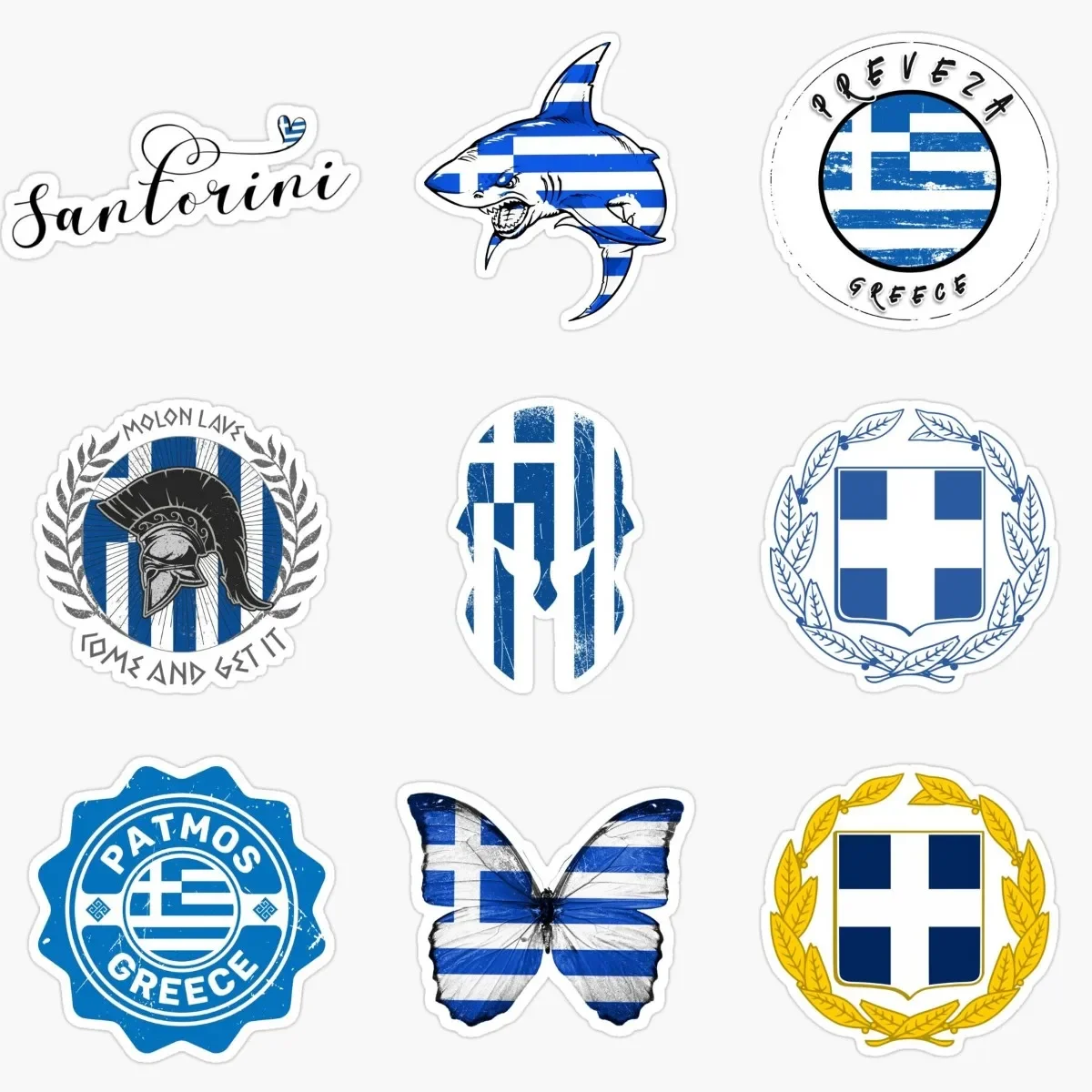 

GR Athens Greece Flag Spartan Helmet Creative PVC Sticker for Motorcycle Bumper Car Laptop Bicycle Off-road Decal Accessories