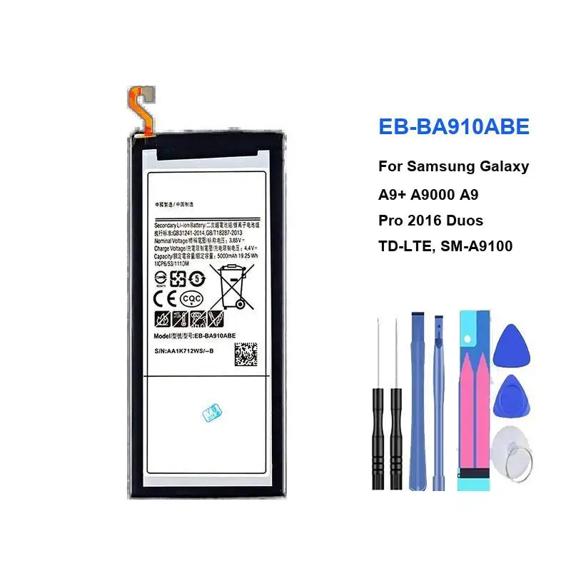 بطارية الهاتف لسامسونج غالاكسي A8 2018 A530/A8000 A800F/A8 A9 ستار بلس برو A90 A80 5G A908 بطاريات EB-BA900ABE EB-BA908ABY