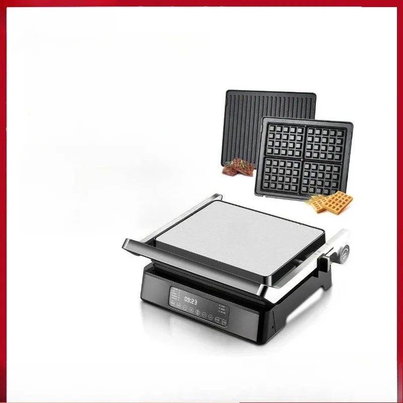 3-in-1 Smart Grill & Waffle Maker, Removable Digital Display Breakfast Station for Steak, Sandwich and Waffles