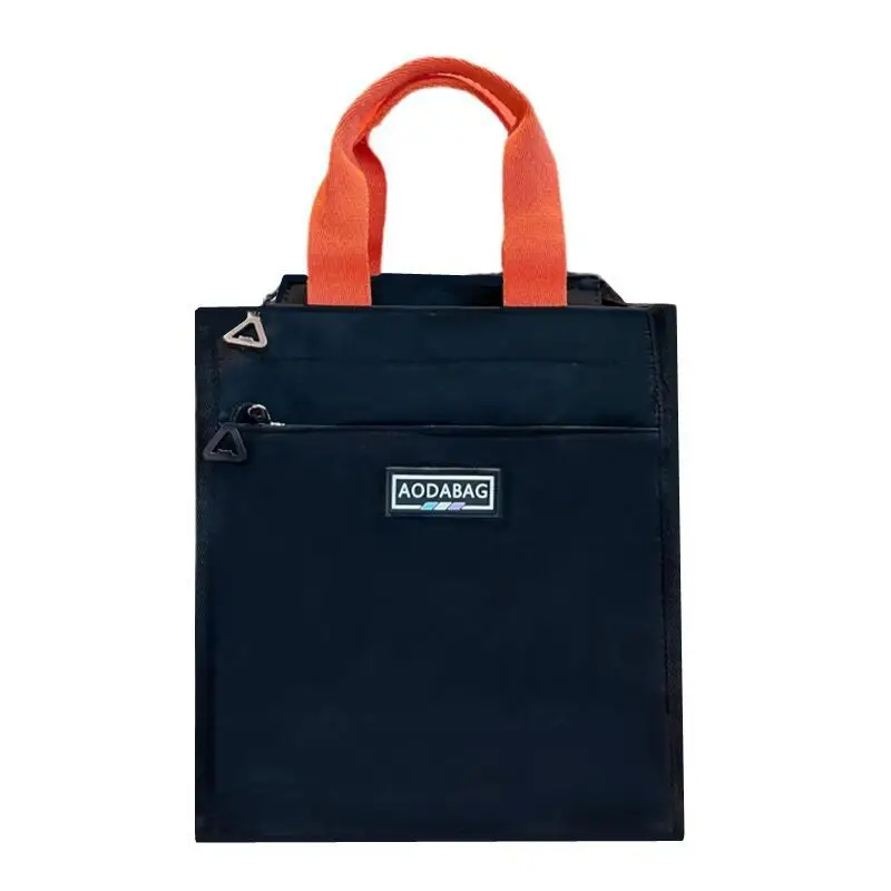 

Large Capacity Women's Water Bottle Umbrella Cloth Handbag Multi-Pocket Simple Student Bag Zipper Daily Use Storage Bag