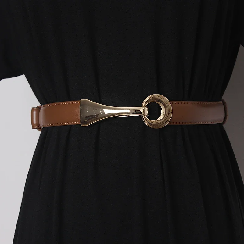 

Женский матовый модный декоративный пояс, универсальная завязка на талию, металлическая пряжка с крючком для женщин с уплотнением на талии пальто