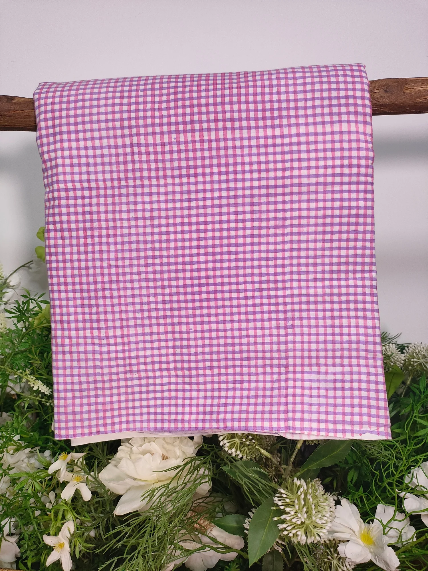 

India Block Print Plaid Cotton Fabric Assorted Quilt Fabric DIY Craft Sewing Handmade Accessory Soft thin Cotton Fabric