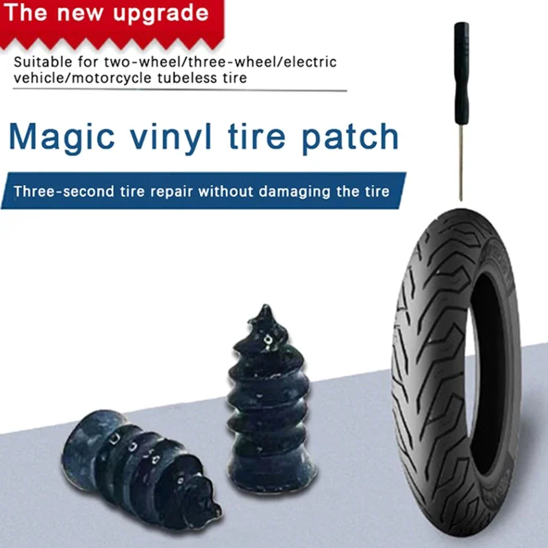 10Pcs Tire Repair Nail Self-Tapping Screw Plastic Nail Soft Rubber Screw Suitable For Car Motorcycle Tire Puncture Repair
